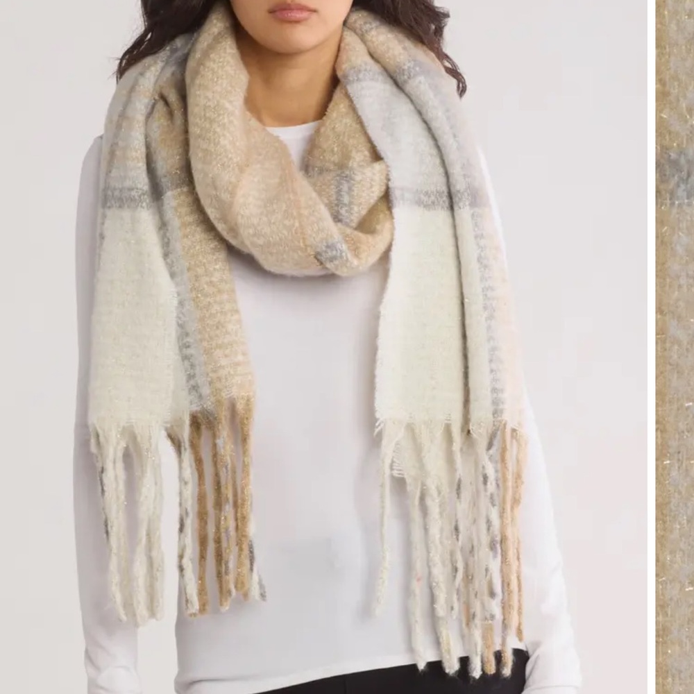 Steve Madden Lofty Plaid Scarf